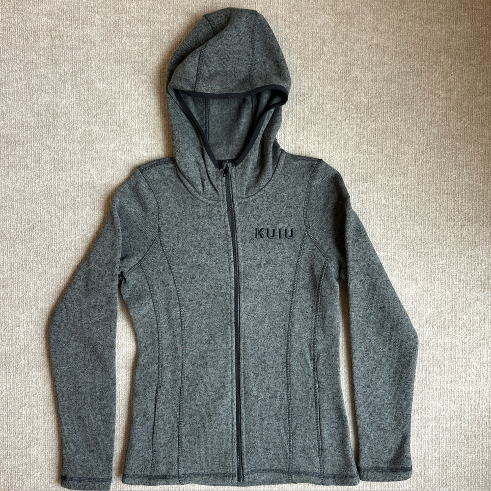 Kuiu Base Camp Hooded Sweater Jacket Gray Full Zip Women’s Medium